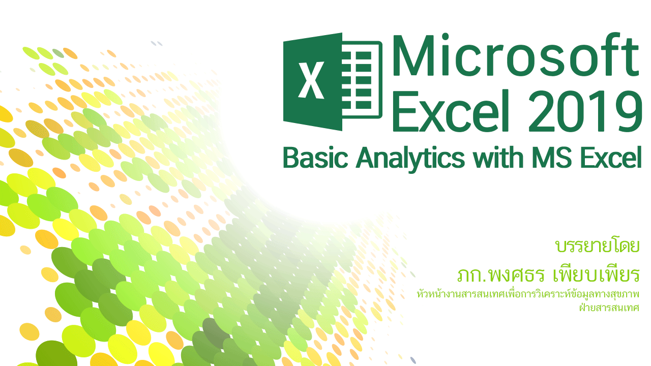 Microsoft Excel 2013 - Basic Analytics with MS Excel